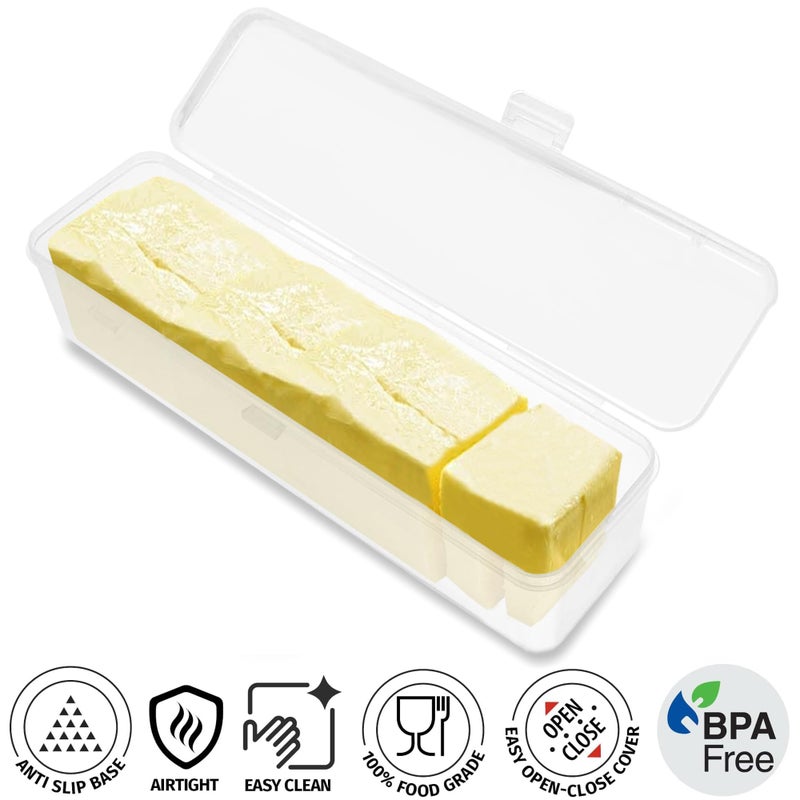 Home-X Single Stick Butter Container - Form Fitting Butter Dish Designed to Hold 1/4 lb of Butter, BPA-free Butter Dish with Lid, Durable Butter Keeper for Home Kitchen DÃ©cor - Image 4